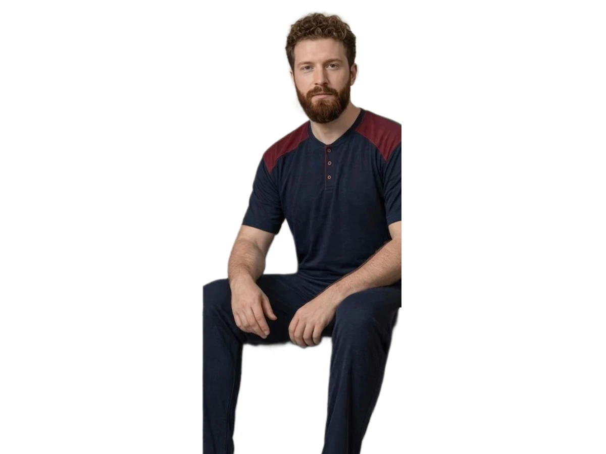 4'lı Battal Kısa Kol Erkek Pijama Takım 3xl/5xl 183103