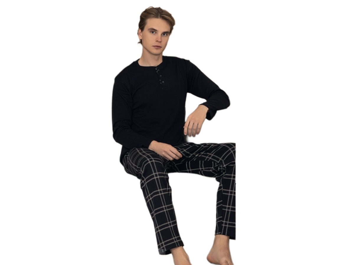 4'lı Penye Uzun Kol Erkek Pijama Takım M/2xl 179622
