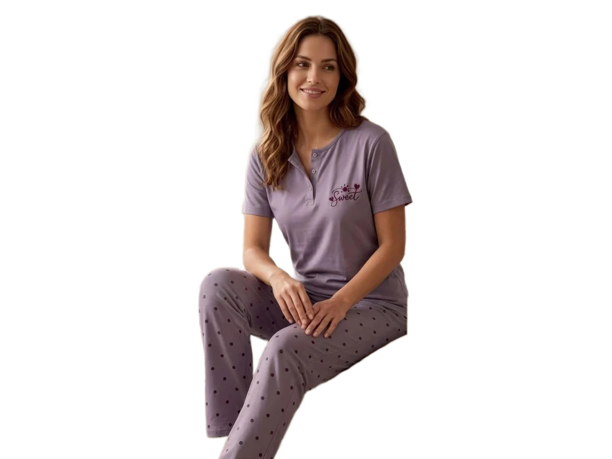 4'lı Modal Kısa Kol Bayan Pijama Takım M/2xl 181688