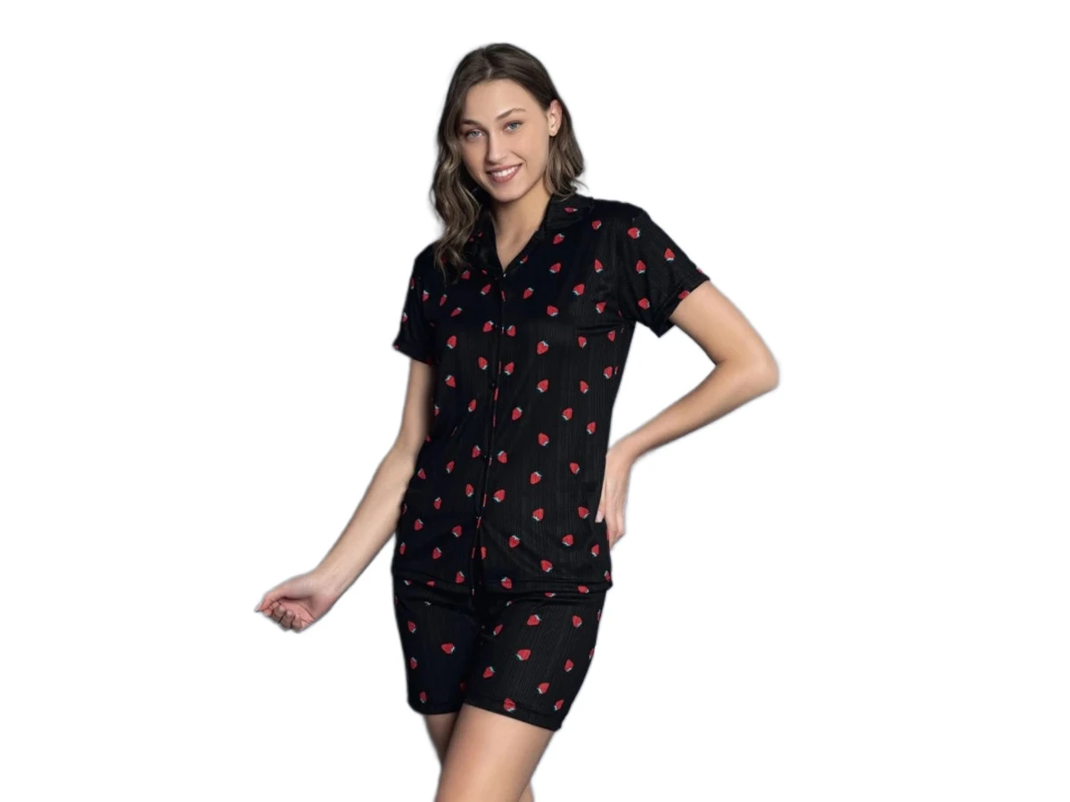 4'lı Pegasus Gömlek Yaka Şortlu Bayan Pijama Takım M/2xl 181677