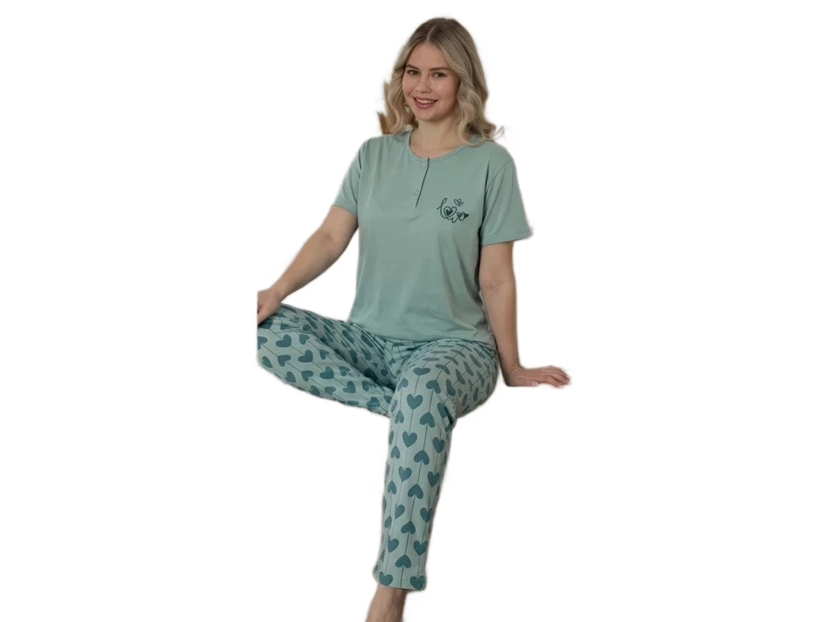 4'lı Penye Modal Bayan Kısa Kol Pijama Takım M/2xl 181092