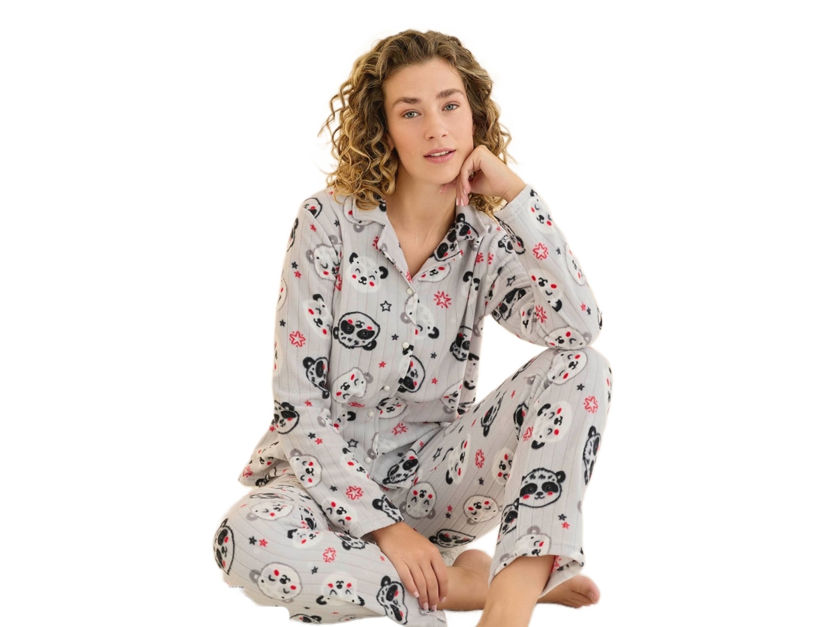 6'lı Polar Düğmeli Bayan Pijama Takım S/2xl 178216