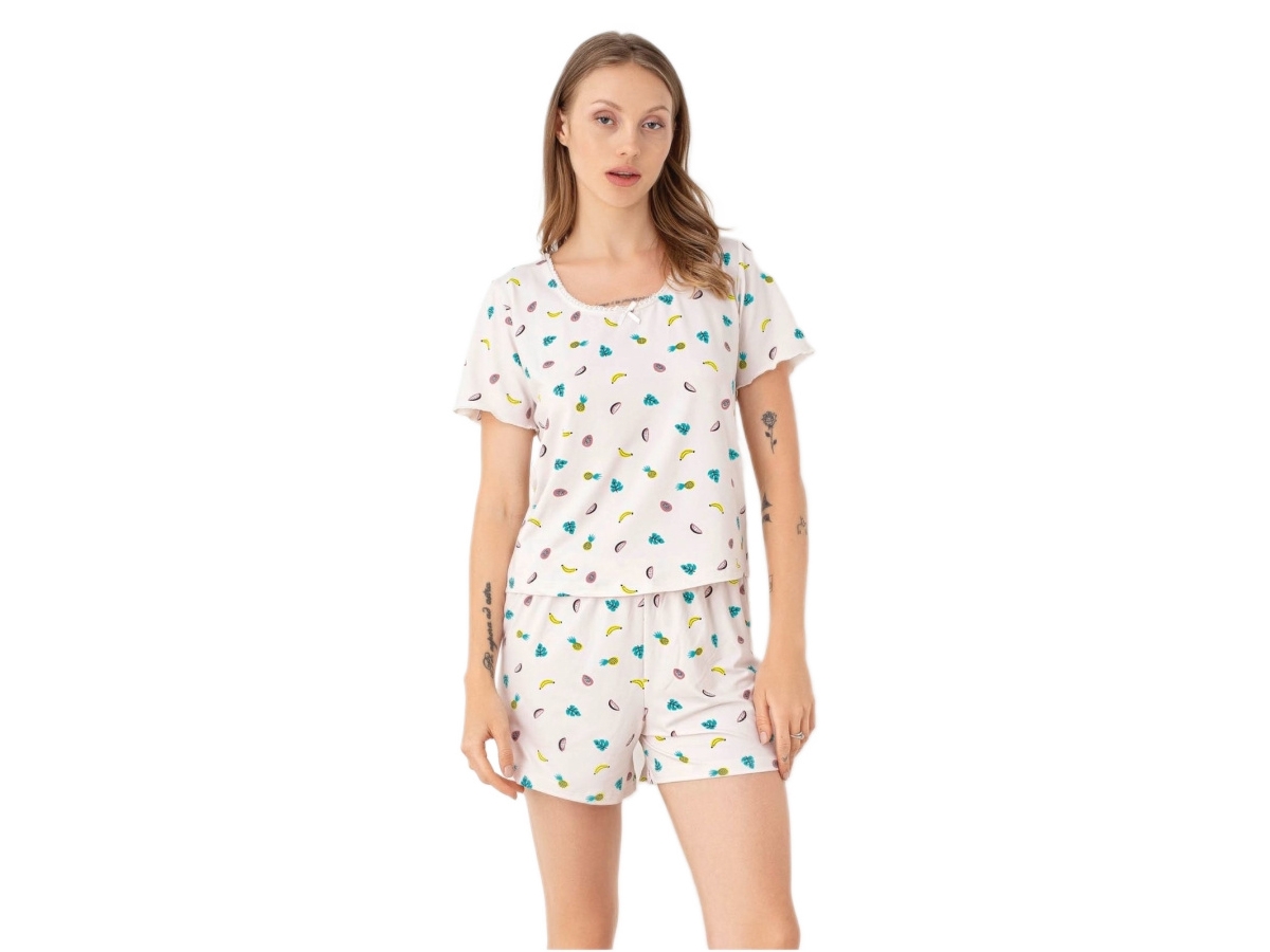 6'lı Milan Kısa Kol Şortlu Bayan Pijama Takım S/2xl 176399