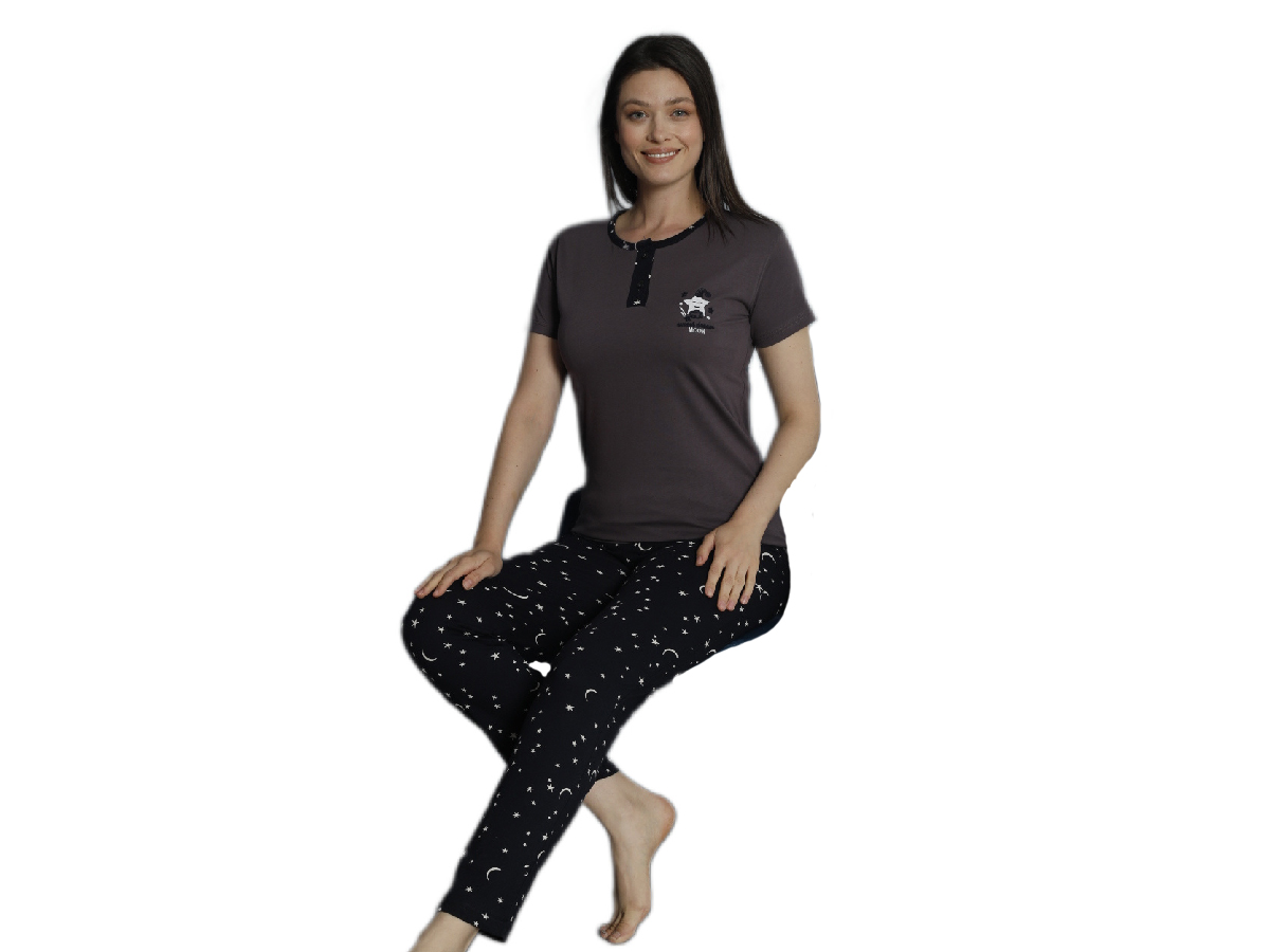 4'lı Penye Kısa Kol Bayan Pijama Takım 166435