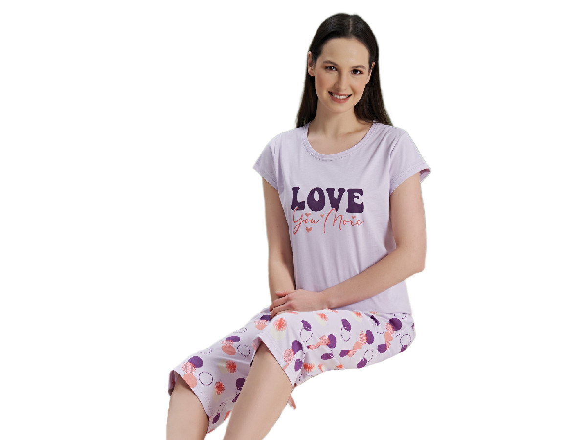 4'lı Kapri Bayan Pijama Takım 165711