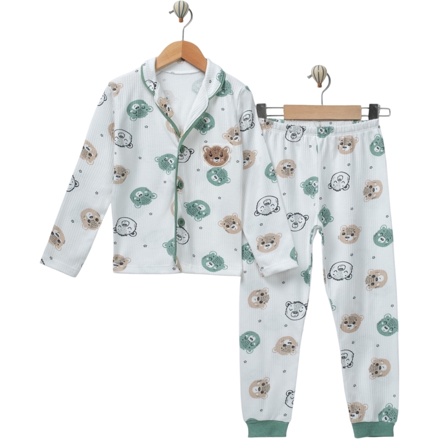 3'lı Tiger Süzeneli Yakalı Pijama Takım 4y,5y,6y Erkek 451106