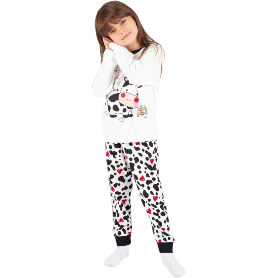 4'lı İnek Baskılı Pijama Takım 443089