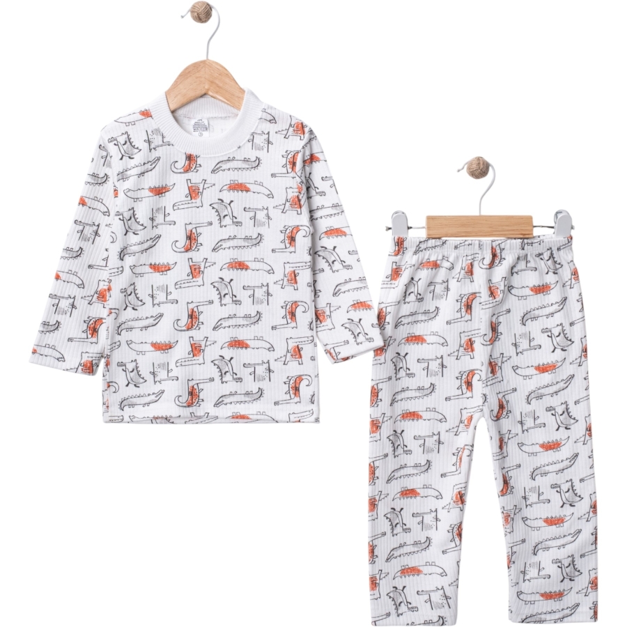 3'lı Balık Baskılı Raporlu Erkek Pijama Takım 444649