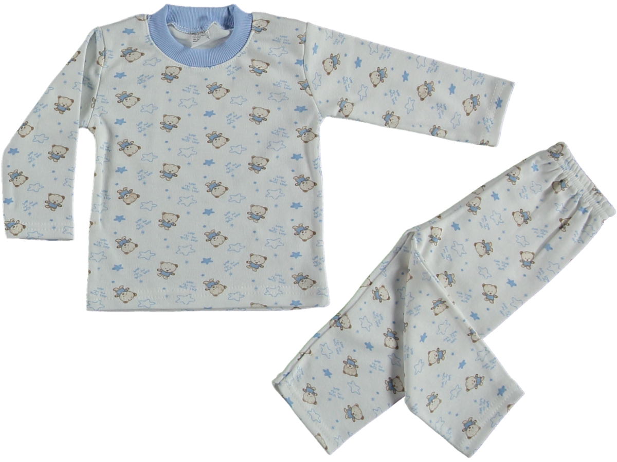 3'lı Yıldız Ayıcık Baskılı Pijama Takımı 394050