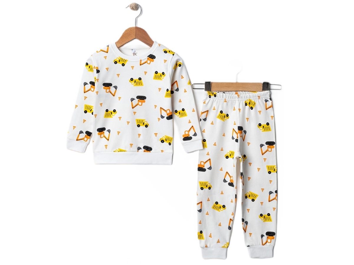 4'lı Kamyon Baskılı Erkek Çocuk Pijama Takım 446127