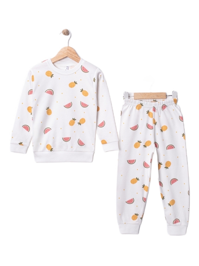 4'lı Kız Çocuk Karpuz Ananas Baskılı Pijama Takım 446250