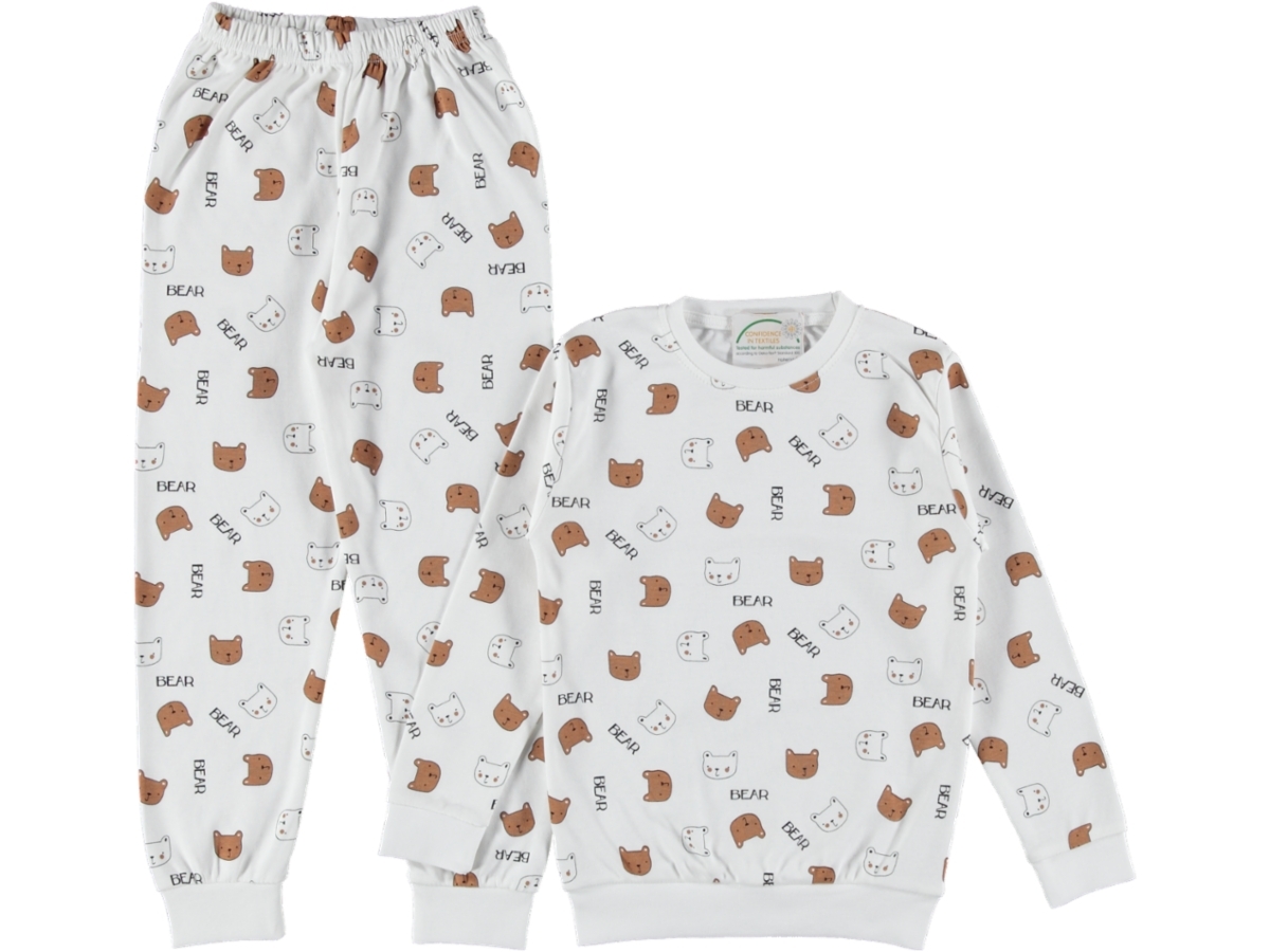 4'lı Erkek Çocuk Bear Baskılı Pijama Takım 446125