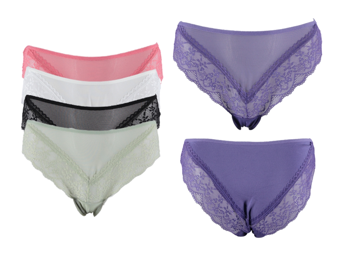 12'lı Bikini Ön Orta Tül Yanlar Külot 178096