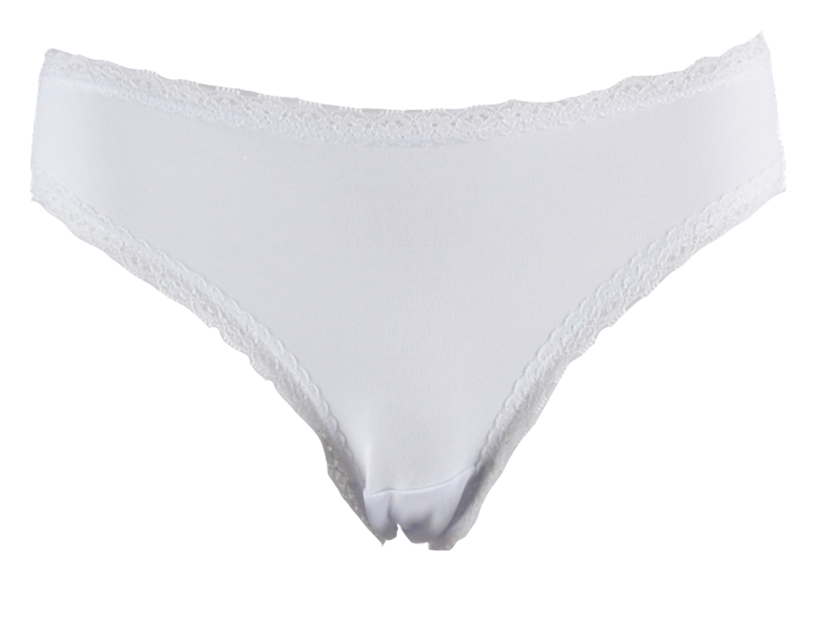 12'lı Beyaz Likralı Dantelli Bikini 175716