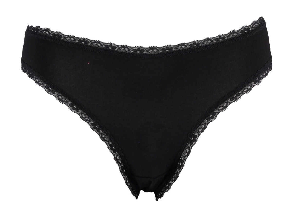 12'lı Siyah Likralı Dantelli Bikini 175718