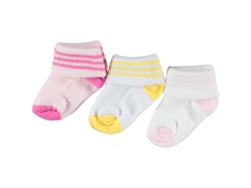 4'lı Çemberli 3'lü Set Kız Çorap 366706