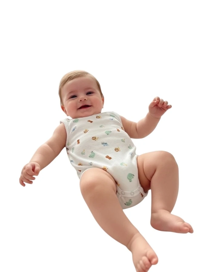 4'lı Aslan Baskılı Askılı Çıtçıtlı Badi 1/9 Ay 449834