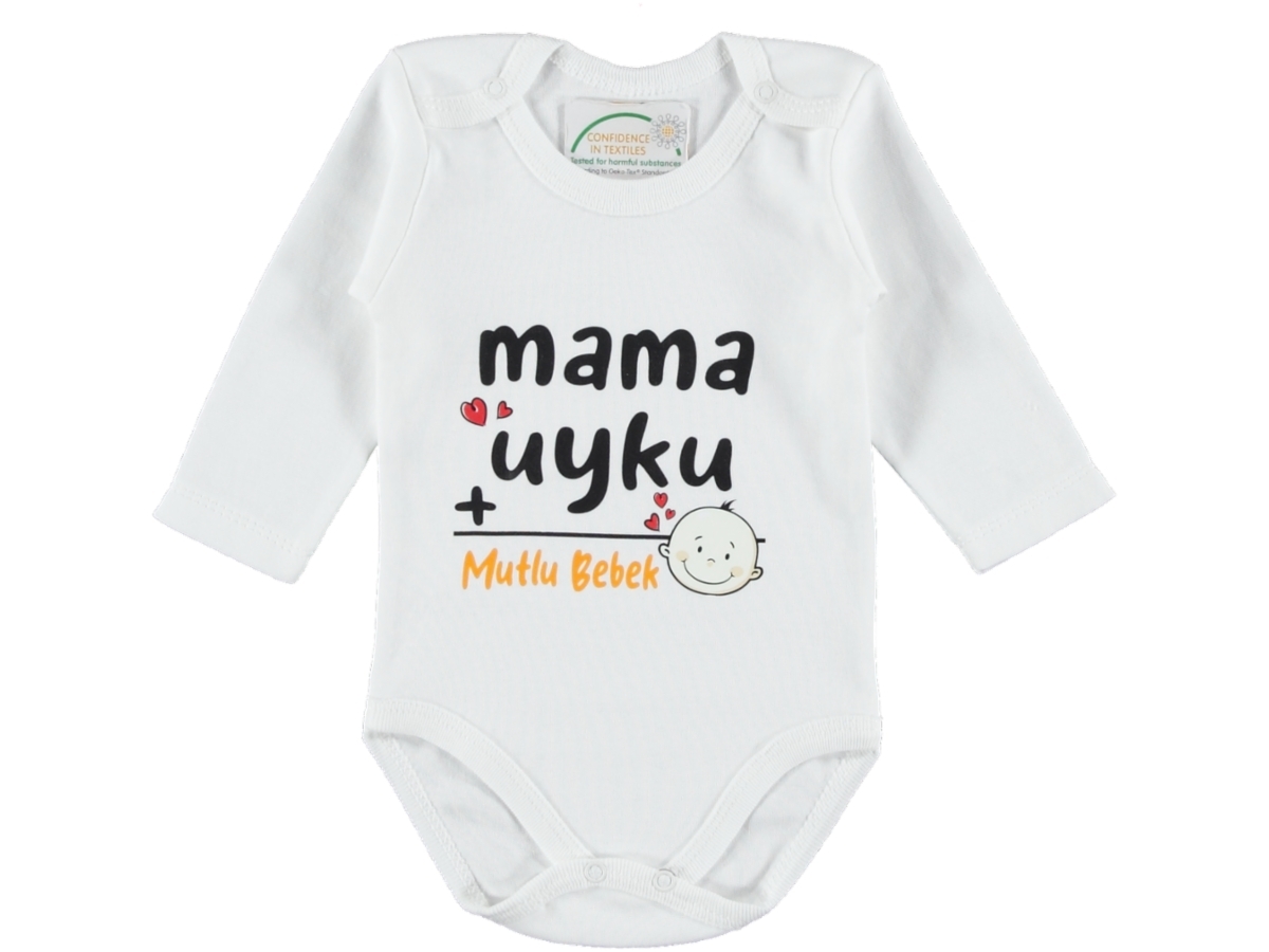 4'lı Mama Uyku Baskılı Uzun Kollu Badi Buyuk 437057