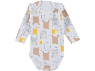 4'lı Kız Bebek Babytoo Kucuk Tavsan Desenli Uzun Kollu Badi 1/9 Ay 435502