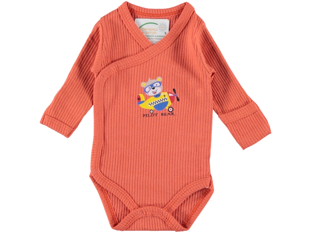 4'lı Pilot Bear Baskılı Kundak Çıtçıtlı Badi 1/9 Ay 398818