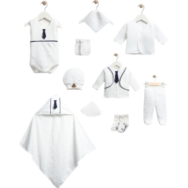 1'lı 10 Lu Organik Suit Kravatlı Lüx Set 1/3 Ay 432011