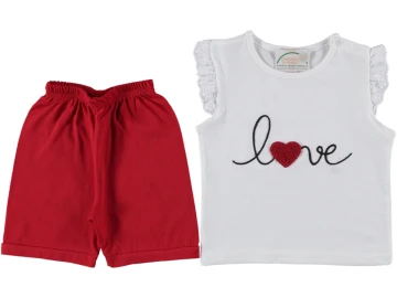 3'lı Brodeli Love Nakışlı Süprem Takım 9/18 Ay 462297