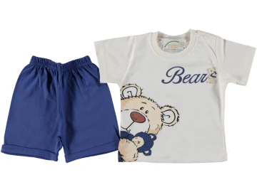 3'lı Erkek Bebek Bear Baskılı Süprem Takım 9/18 Ay 458685