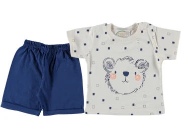 3'lı Erkek Bebek Bear Baskılı Süprem Takım 9/18 Ay 460046