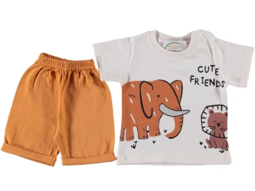 3'lı Erkek Bebek Cute Frıends Baskılısüprem Takım 9/18 Ay 460089