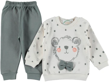 3'lı Papyonlu Bear Baskılı Askıda Erkek Takım 9/18 Ay 450936