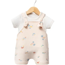 3'lı Deniz Kabuğu Desen Bebek Salopet 1 Ay,3 Ay,9 Ay Erkek 458304