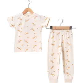 4'lı Love Baskılı Süprem Bebek Pijama Takım 6/24 Ay 454423
