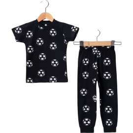 4'lı Top Baskılı Süprem Bebek Pijama Takım 6/24 Ay 454411