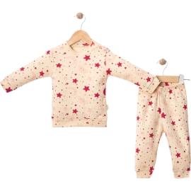 3'lı Yıldız Ay Baskılı Pijama Takım 6/12 Ay 441156