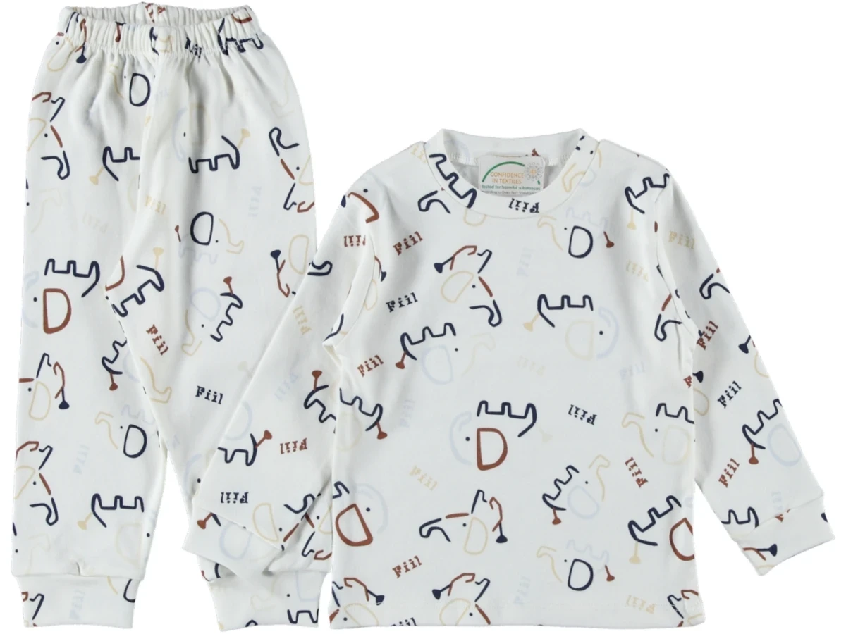 4'lı Baskılı İnterlok Pijama Takım 6/24 Ay 444908