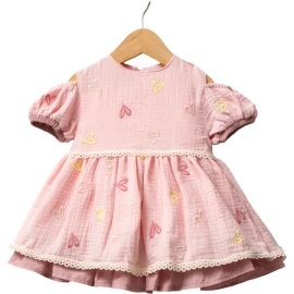 4'lı Moes Kalpli Muslin 6 Ay,9 Ay,12 Ay,18 Ay Kız 452239