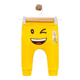 4'lı Mimikli Emoji Baskılı Manşetli Tek Alt 3 Ay,6 Ay,9 Ay,12 Ay Uni 451520