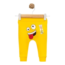 4'lı Dili Çıkık Emoji Baskılı Manşetli Tek Alt 3 Ay,6 Ay,9 Ay,12 Ay Uni 451517