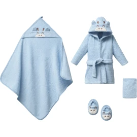 1'lı Hipopotam Nakışlı Bornoz Set 6 Ay 465297