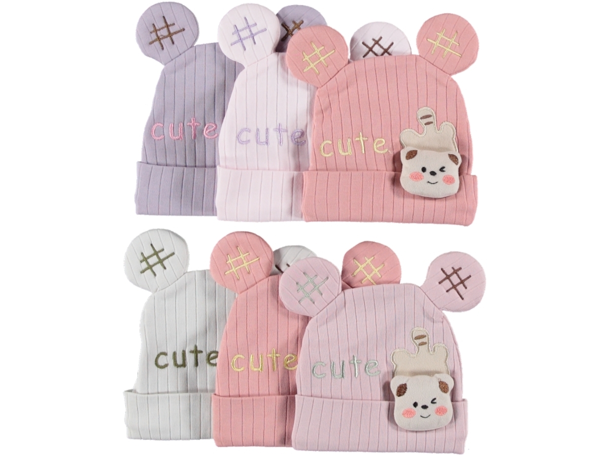 12'lı Penye Cute Kız Şapka 3/18 Ay 431037