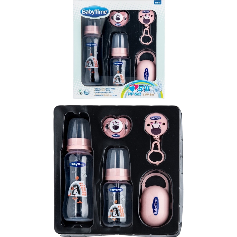 1'lı Babytime 5’li Pp Set Pembe 1/18 Ay 433708