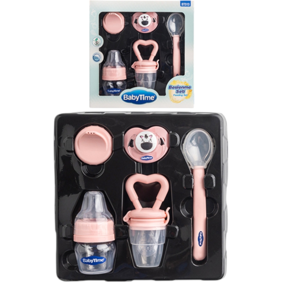 1'lı Babytime Bebek Beslenme Seti Pembe 1/18 Ay 433721