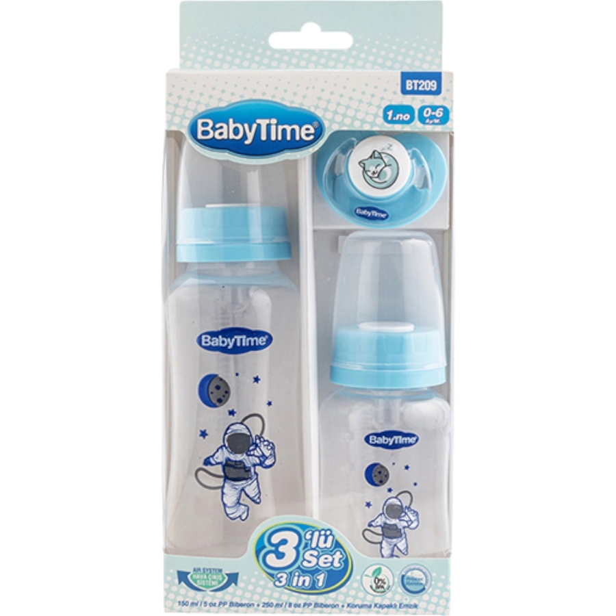 1'lı Babytime 3’lü Pp Set Mavi 1/18 Ay 433718