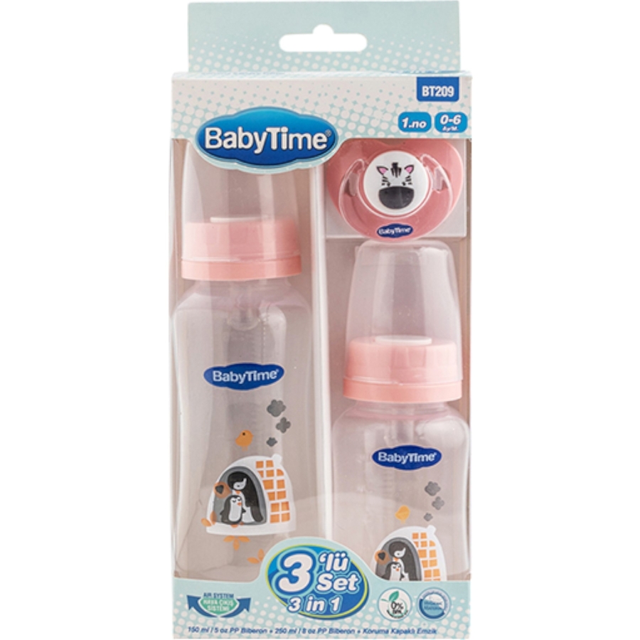 1'lı Babytime 3’lü Pp Set Pembe 1/18 Ay 433719