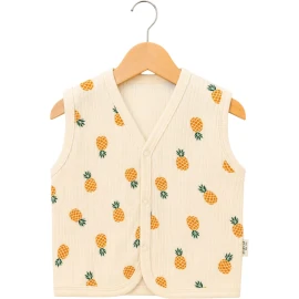 5'lı Raporlu Ananas Desen Bebe Yelek 6 Ay,12 Ay,18 Ay,2y,9 Ay Uni 462056