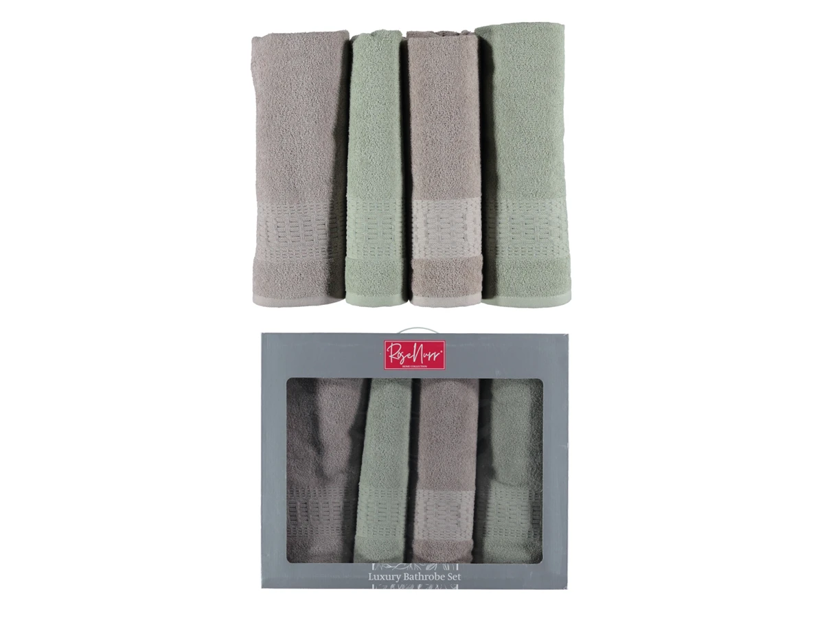 1'lı X Desen Hamam Takımı 4lü 179982