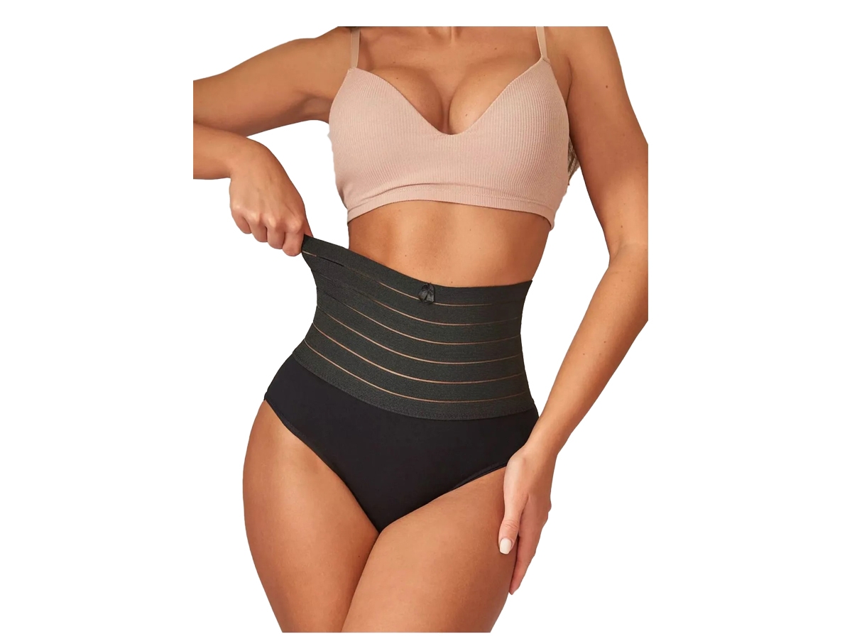 1'lı Siyah Lazer Kesim Yüksel Bel Slip Korse 174967