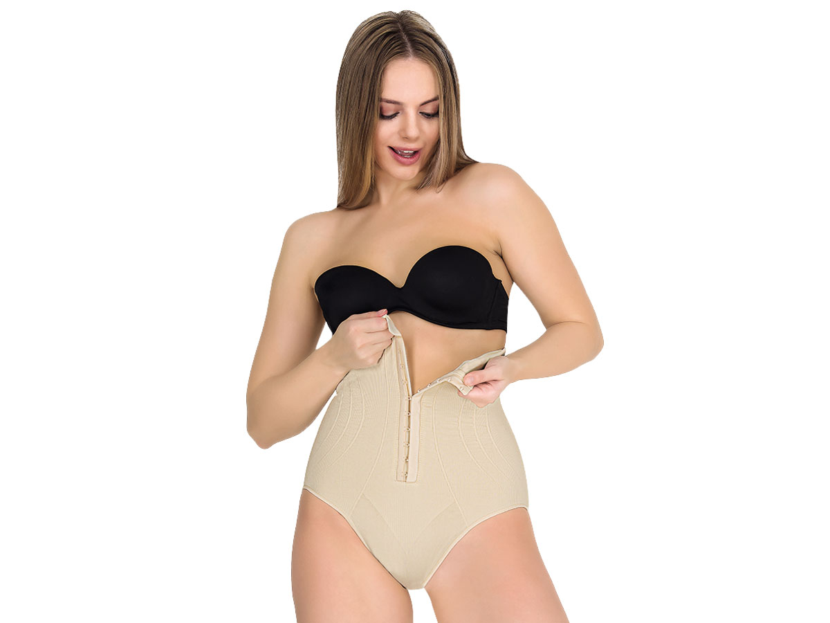 1'lı Ten Agraflı Yüksek Bel Slip Korse 138773