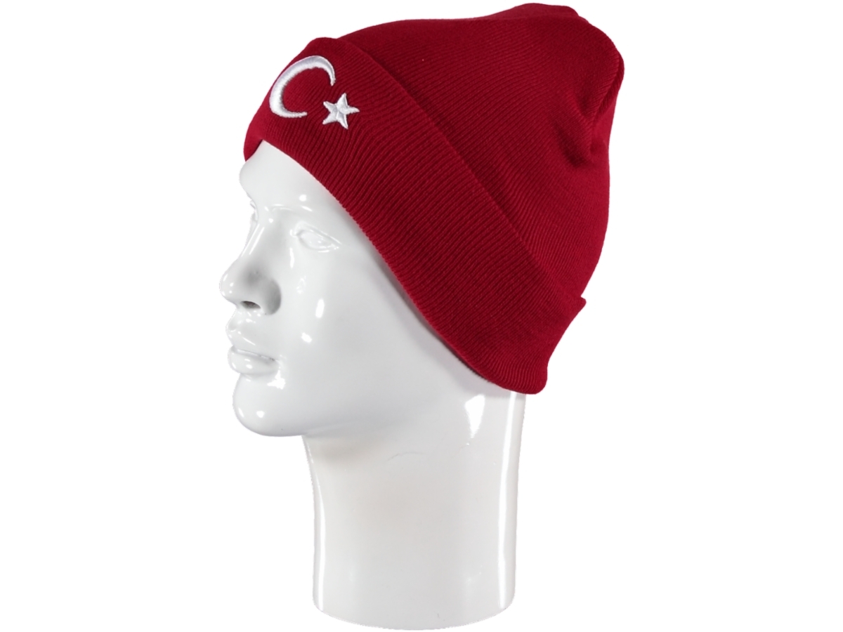 10'lı Ay Yıldız Nakışlı Kırmızı Bere 177811