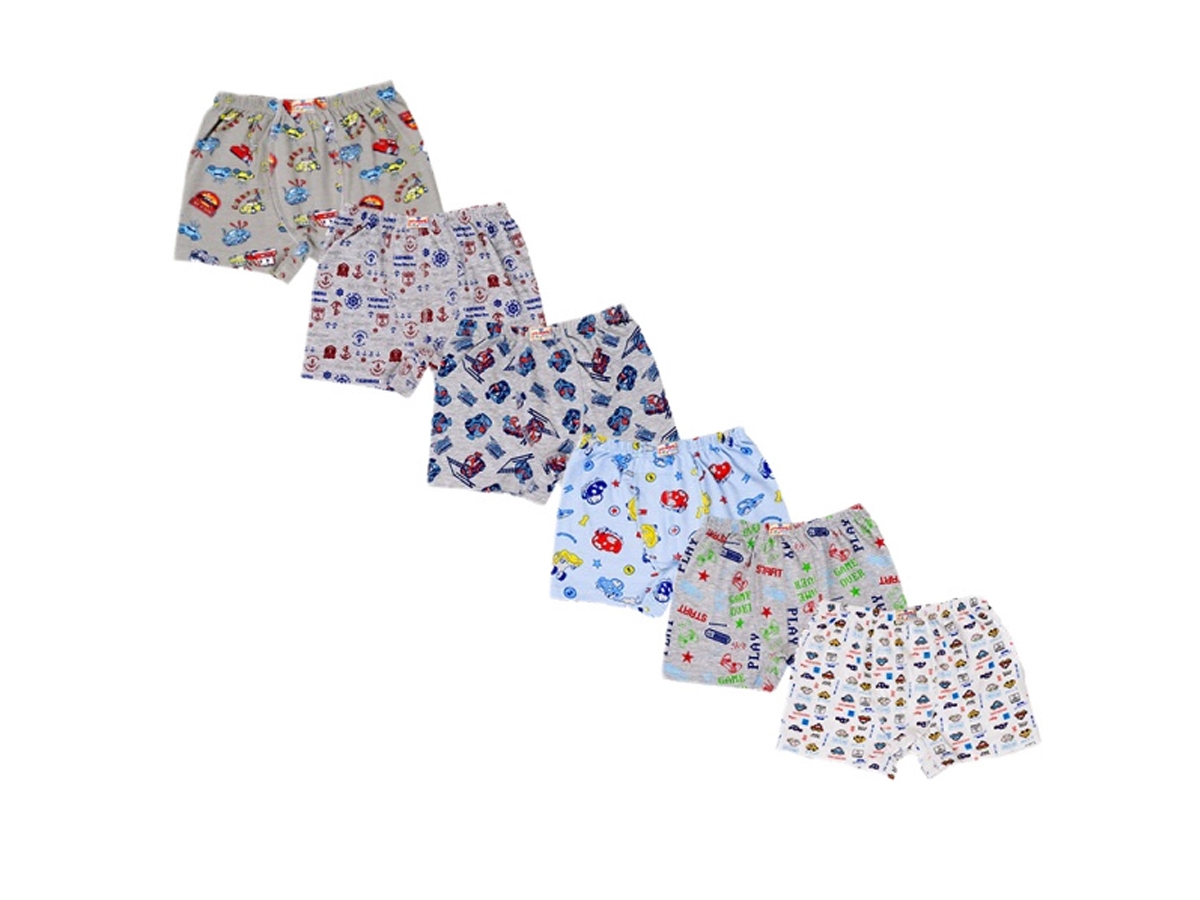 12'lı Emprime Desen Likralı Erkek Çocuk Boxer 179502